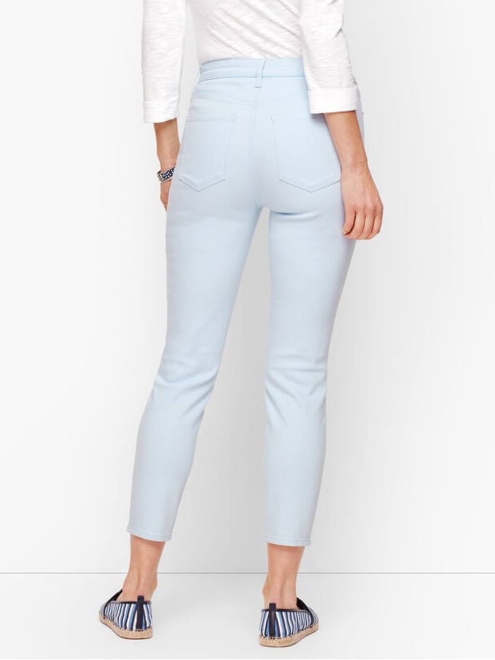 Talbot’s Light Blue High-Rise Stretch Cropped Pastel Jeans